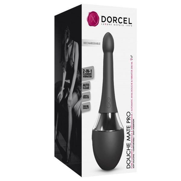 Автоматичний анальний душ з вібрацією Dorcel Douche Mate Pro, 200 мл (чорний) 36314 фото