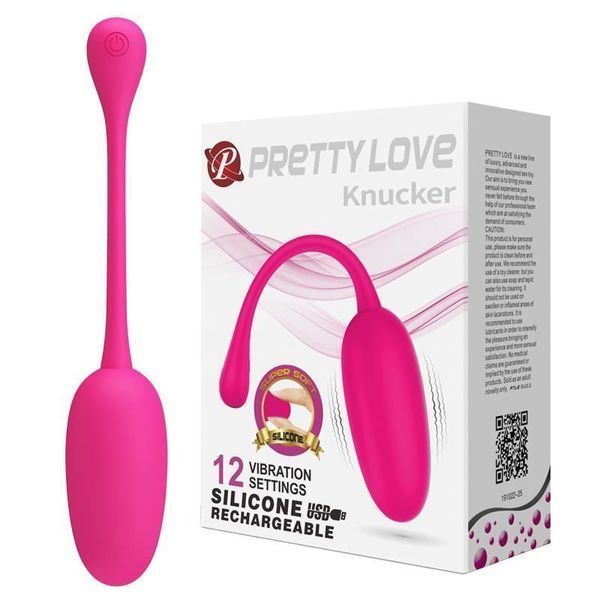 Віброяйце Pretty Love Knucker, 18,6 см (рожевий) 23248 фото