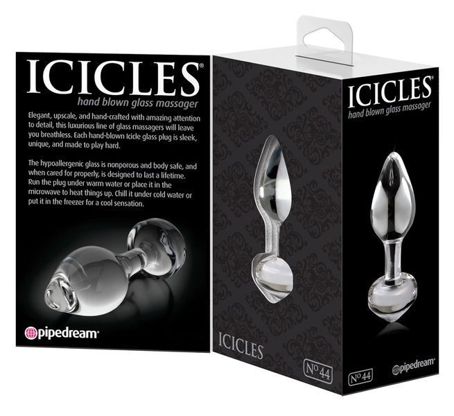Анальная пробка Icicles Модель 44, 8 см (прозрачный) 77456 фото