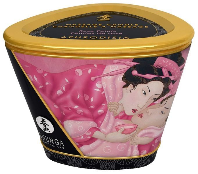 Массажная свеча Shunga Massage Candle роза, 170 мл 37290 фото