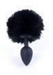 Анальна пробка Boss Jewellery Silicon Bunny Tail, 6,5 см (чорний)
