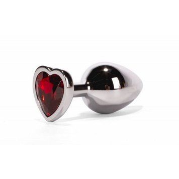 Анальная пробка Secret Shine Red Heart Plug, 7 см (красный) 45850 фото