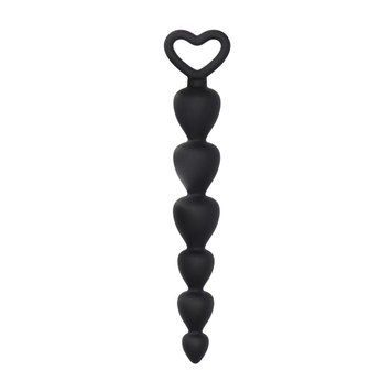 Анальные бусы ShotsToys Silicone Anal Beads, 17.5 см (черный) 92792 фото