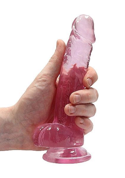 Реалістичний фалоімітатор RealRock With Balls 7", 19 см (рожевий) 80352 фото