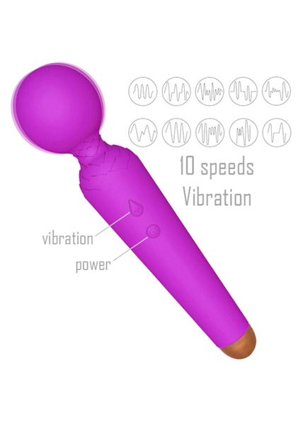 Вибромассажер Rechargeable Power Wand, 19,5 см (розовый) 11102 фото