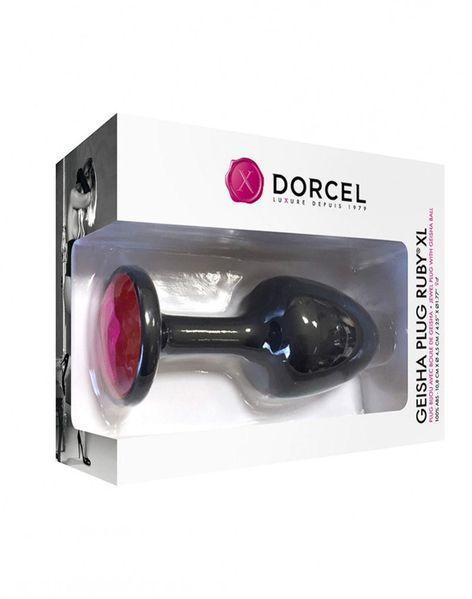 Анальная пробка со смещенным центром тяжести и кристаллом Dorcel Geisha Plug, 11 см (черный) 25680 фото