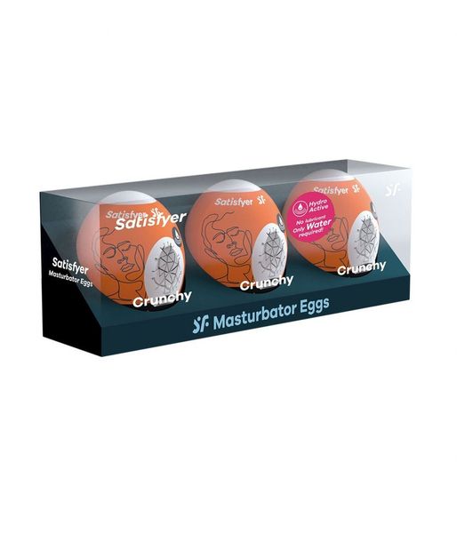 Набор мастурбаторов Satisfyer Masturbator Egg Crunchy, 3 шт 13563 фото