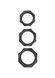 Набор эрекционных колец Hidden Desire Heavy C-Ring Set, 3 шт (черный) 132748 фото 5