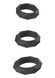 Набор эрекционных колец Hidden Desire Heavy C-Ring Set, 3 шт (черный) 132748 фото 7