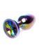 Анальная пробка с кристаллом B - Series HeavyFun Plug-Jewellery Multicolour, 7 см (радужный) 51174 фото 1