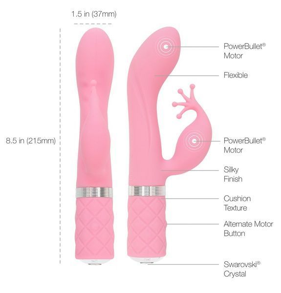 Вібратор-кролик Pillow Talk Kinky, 21,5 см (рожевий) 72000 фото