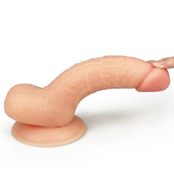Фалоімітатор LoveToy The Ultra Soft Dude Flesh, 18 см (тілесний) 28352 фото
