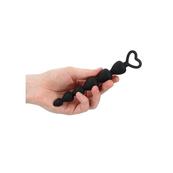 Анальные бусы ShotsToys Silicone Anal Beads, 17.5 см (черный) 92792 фото