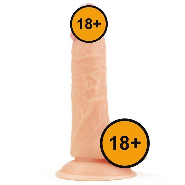 Фалоімітатор LoveToy The Ultra Soft Dude Flesh, 18 см (тілесний) 28352 фото