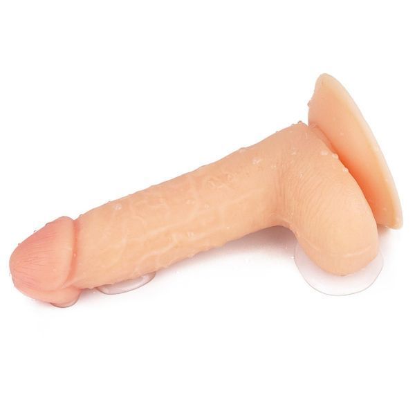 Фалоімітатор LoveToy The Ultra Soft Dude Flesh, 18 см (тілесний) 28352 фото
