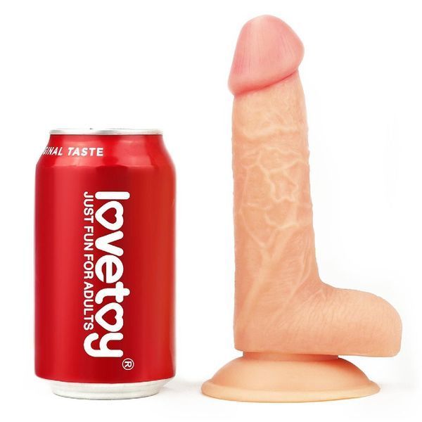 Фалоімітатор LoveToy The Ultra Soft Dude Flesh, 18 см (тілесний) 28352 фото