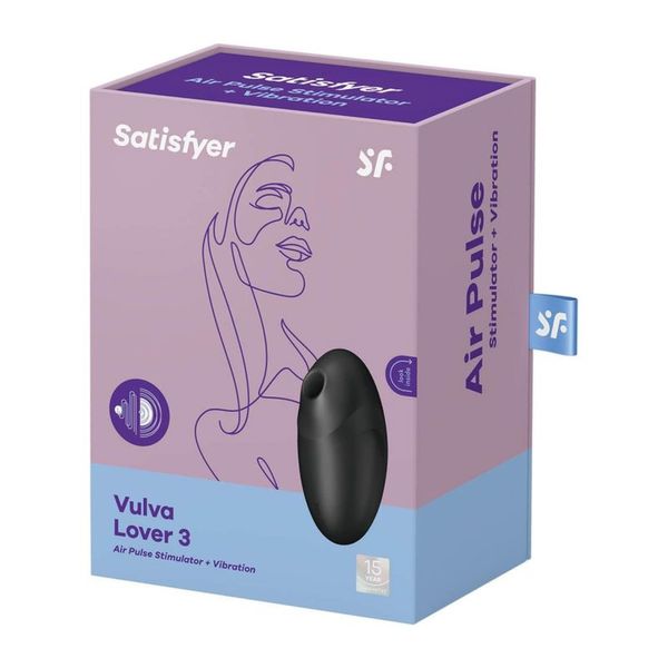 Вакуумный стимулятор Satisfyer Vulva Lover 3, 11 см (чёрный) 15020 фото