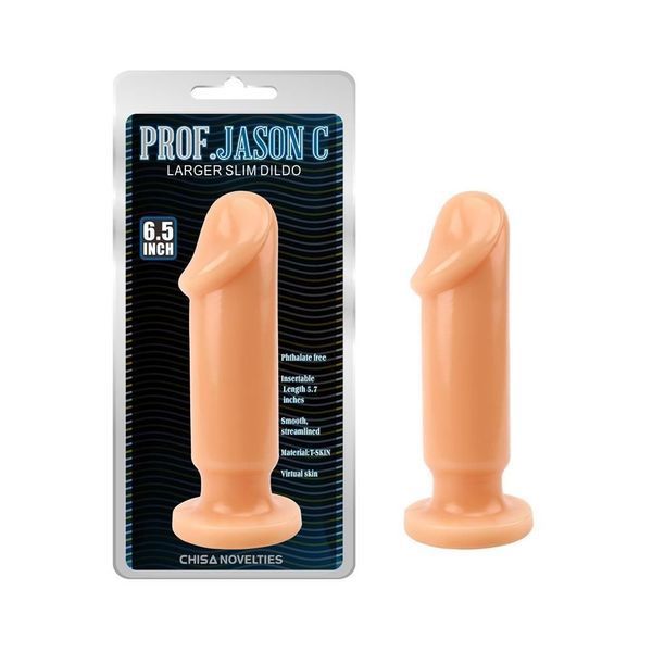 Анальная пробка Chisa Prof.Jason C Large Slim Dildo, 16.5 см (телесный) 26846 фото