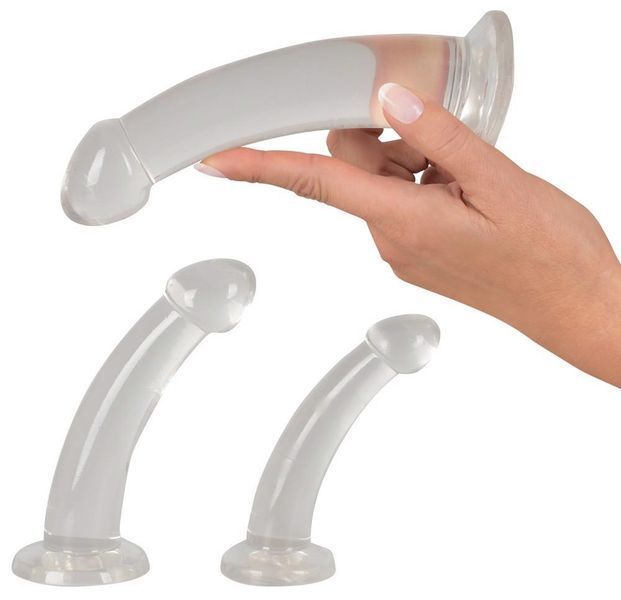 Набір анальних пробок Crystal Clear Anal Training Set, 3 шт (прозорий) 81772 фото