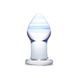 Стеклянная анальная пробка Glas Amethyst Rain, 8 см (прозрачный) 40038 фото 1