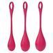 Набір вагінальних кульок Satisfyer Yoni Power 1, 3 шт (червоний) 24588 фото 1