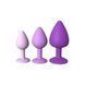 Набор анальных пробок Fantasy For Her Her Little Gems Trainer Set, 3 шт (фиолетовый) 40916 фото 1