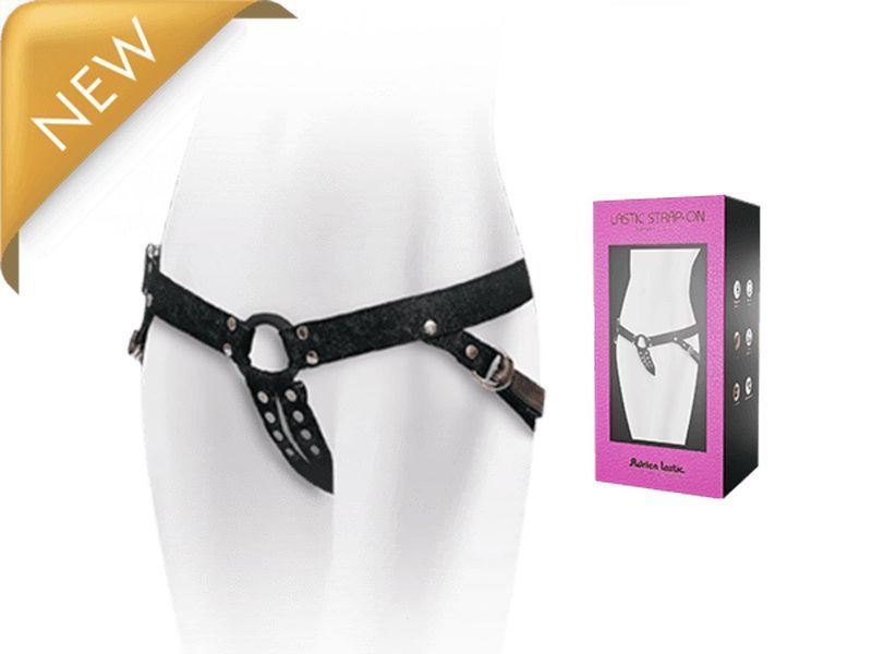 Упряж для страпона Adrien Lastic Lastic Strap-On (розово-чорний) 41912 фото