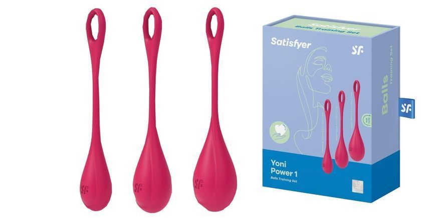 Набір вагінальних кульок Satisfyer Yoni Power 1, 3 шт (червоний) 24588 фото