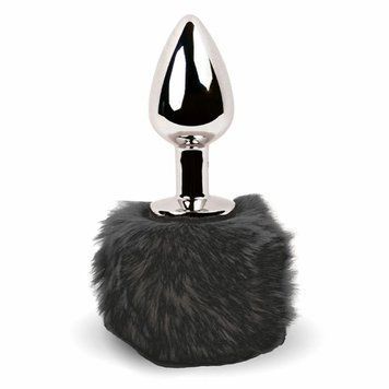 Анальна пробка FeelzToys Bunny Tails, 7 см (чорний) 38502 фото