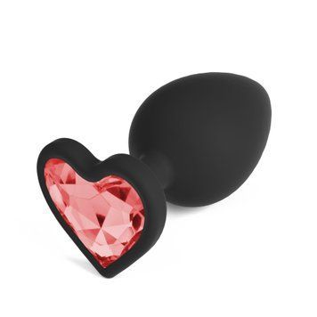 Анальная пробка Crushious Cuore Regular M, 8 см (черный) 210736 фото