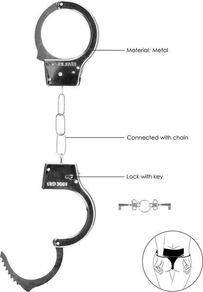 Наручники Ouch! Beginner's Handcuffs (сріблястий) 79630 фото