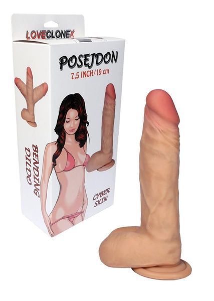 Фалоімітатор B - Series Real Posejdon-Loveclonex 7,5", 21 см (тілесний) 25854_EU фото