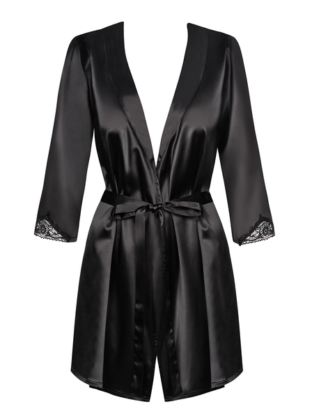Сексуальный комплект Obsessive Satinia, L/XL (черный) 6118_EU фото