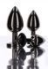 Анальна пробка Taboom Butt Plug With Diamond Jewel M, 8,5 см (чорний) 31435 фото 4