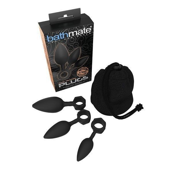 Набір анальних пробок Bathmate Anal Training Plugs, 3 шт (чорний) 34095_EU фото