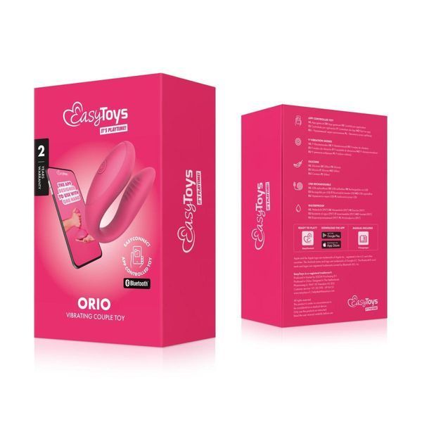 Вібратор для пар EasyConnect Orio, 8 см (рожевий) 60694 фото