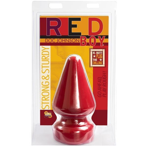 Анальна пробка Doc Johnson Red Boy Strong & Sturdy, 23,4 см (червоний) 32035_EU фото