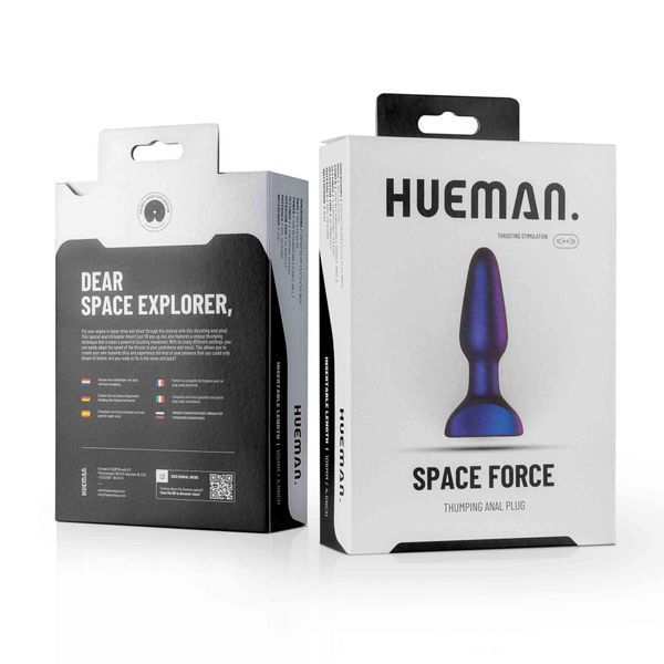 Анальная пробка Hueman Space Force Thumping, 13,9 см (фиолетовый) 21908 фото