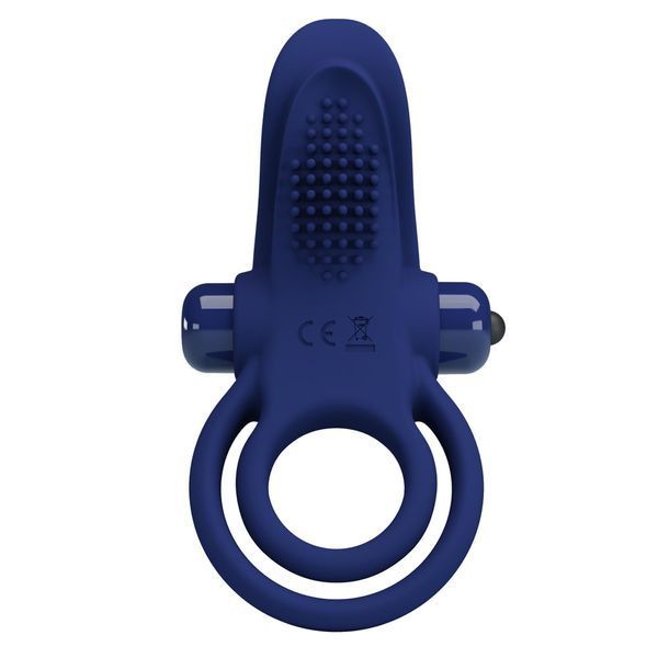 Виброкольцо Pretty Love Vibrant Penis Ring, 11,3 см (синий) 64334 фото