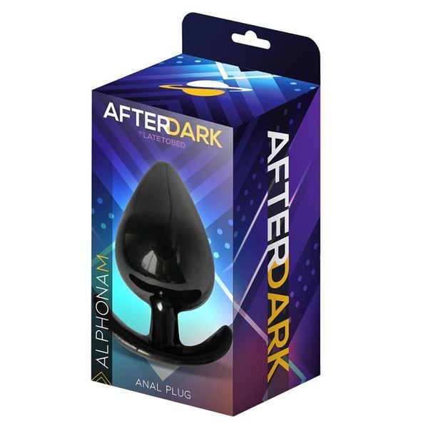 Анальная пробка Afterdark Alphona M, 9.7 см (черный) 70310 фото