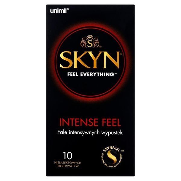 Презервативы безлатексные Unimil Skyn Intense Feel ребристые, 10 шт 26458 фото