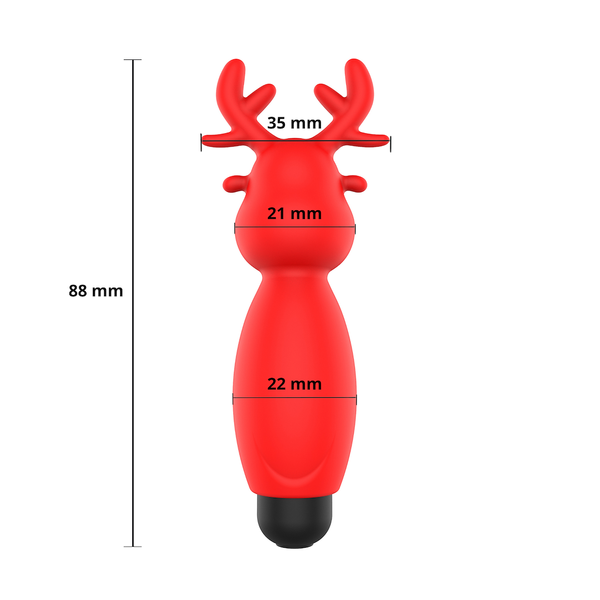Вибратор для клитора Sweet Play Mini Reindeer Vibrator A10, 8.8 см (красный) 99556 фото