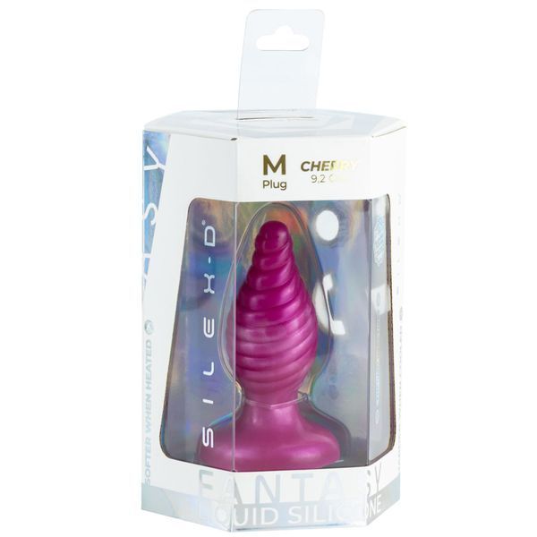 Анальная пробка Silexd Cherry Plug, 9.2 см (розовый) 110066_EU фото