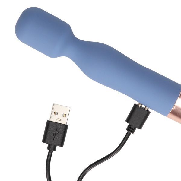 Вібратор Loveline Mini Wand, 14.3 см (синій) 61316 фото