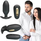 Анальна пробка Pretty Love Electric Shock Massager, 9,2 см (чорний) 18030 фото