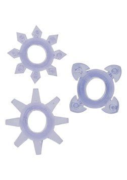 Эрекционное кольцо ToyJoy Tickle C-Rings, 3 шт (фиолетовый) 38192 фото