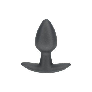 Анальна пробка Ouch! Smooth Anal Plug Metallic S, 6.5 см (сірий) 125216 фото