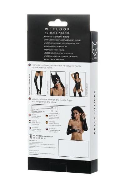 Перчатки Toyfa Kelly Glossy Shiny Wetlook, XL (черный) 31999 фото