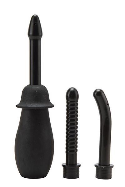 Анальный душ Seven Creations Douche Unisex, 3 насадки (черный) 77874 фото