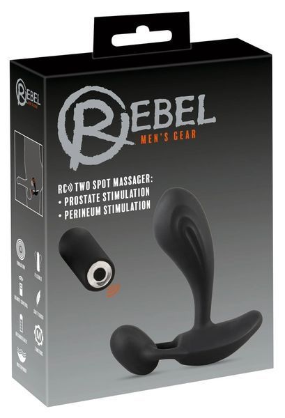 Стимулятор простати Rebel RC Two Spot, 11 см (чорний) 81904 фото